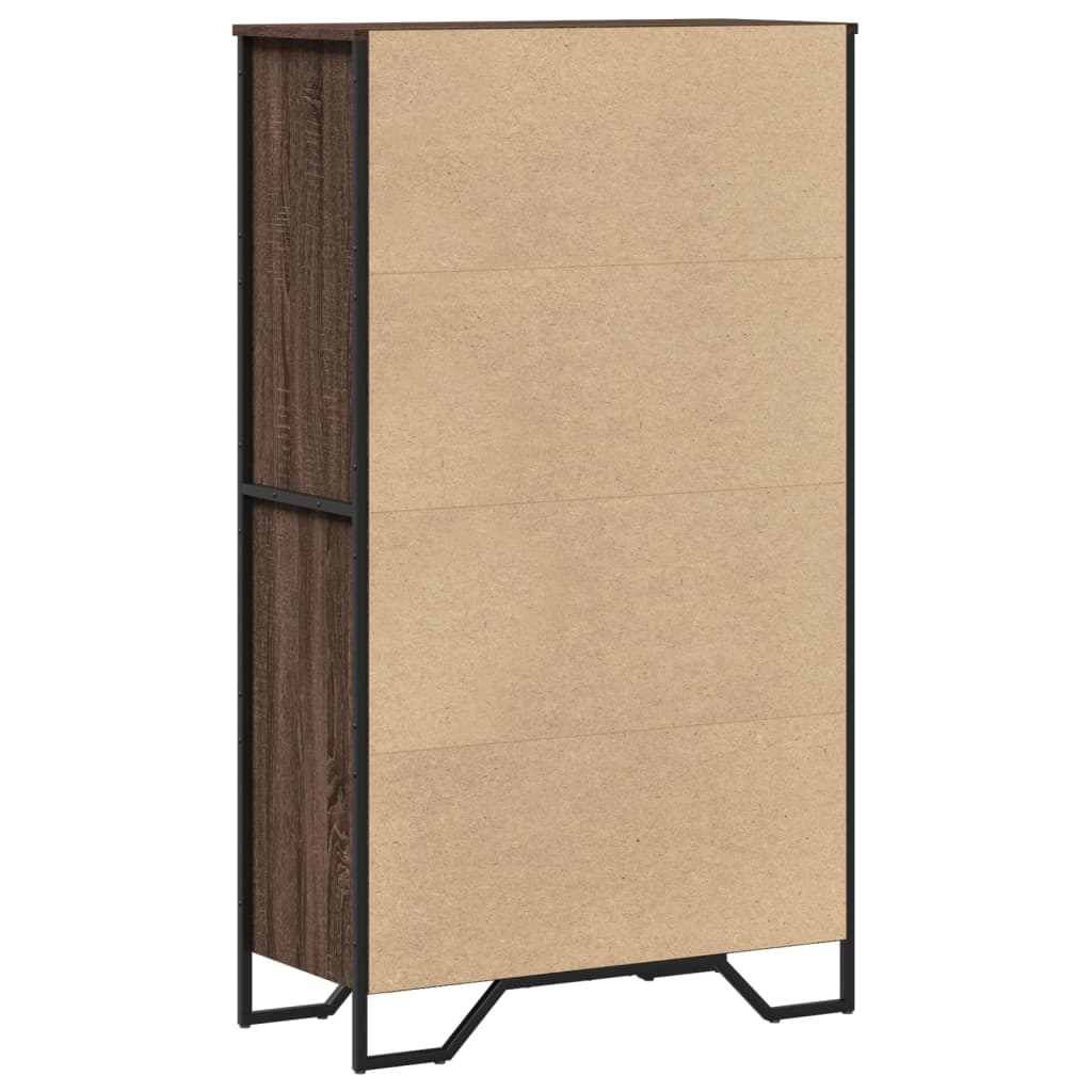 Highboard Brown Oak 79,5x35,5x137,5 cm Engineered Wood