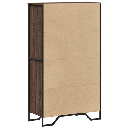 Highboard Brown Oak 79,5x35,5x137,5 cm Engineered Wood