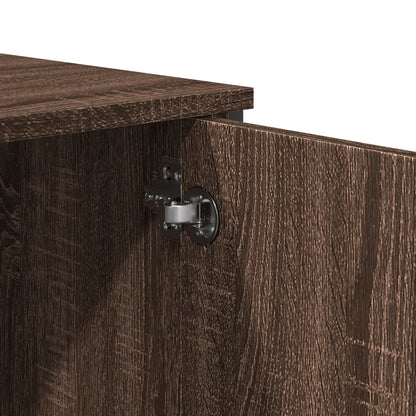 Highboard Brown Oak 79,5x35,5x137,5 cm Engineered Wood