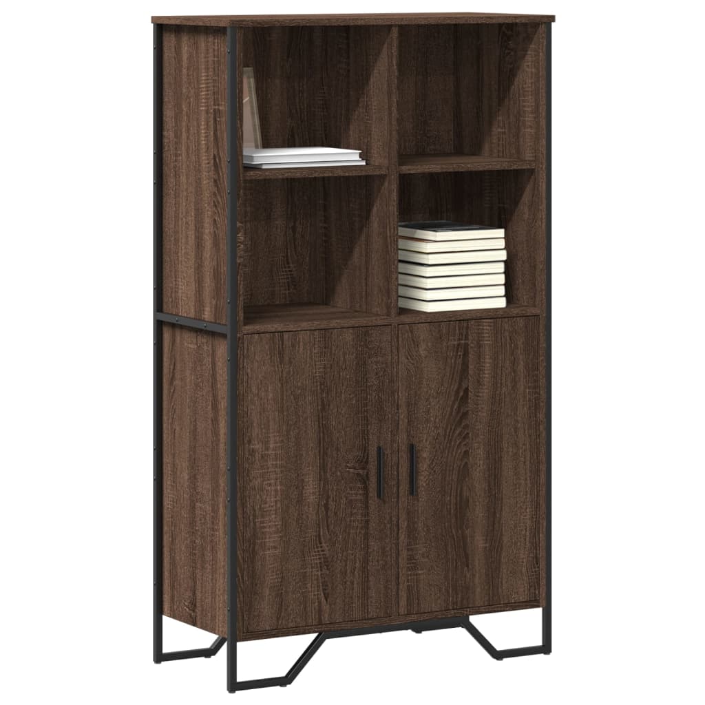 Highboard Brown Oak 79,5x35,5x137,5 cm Engineered Wood