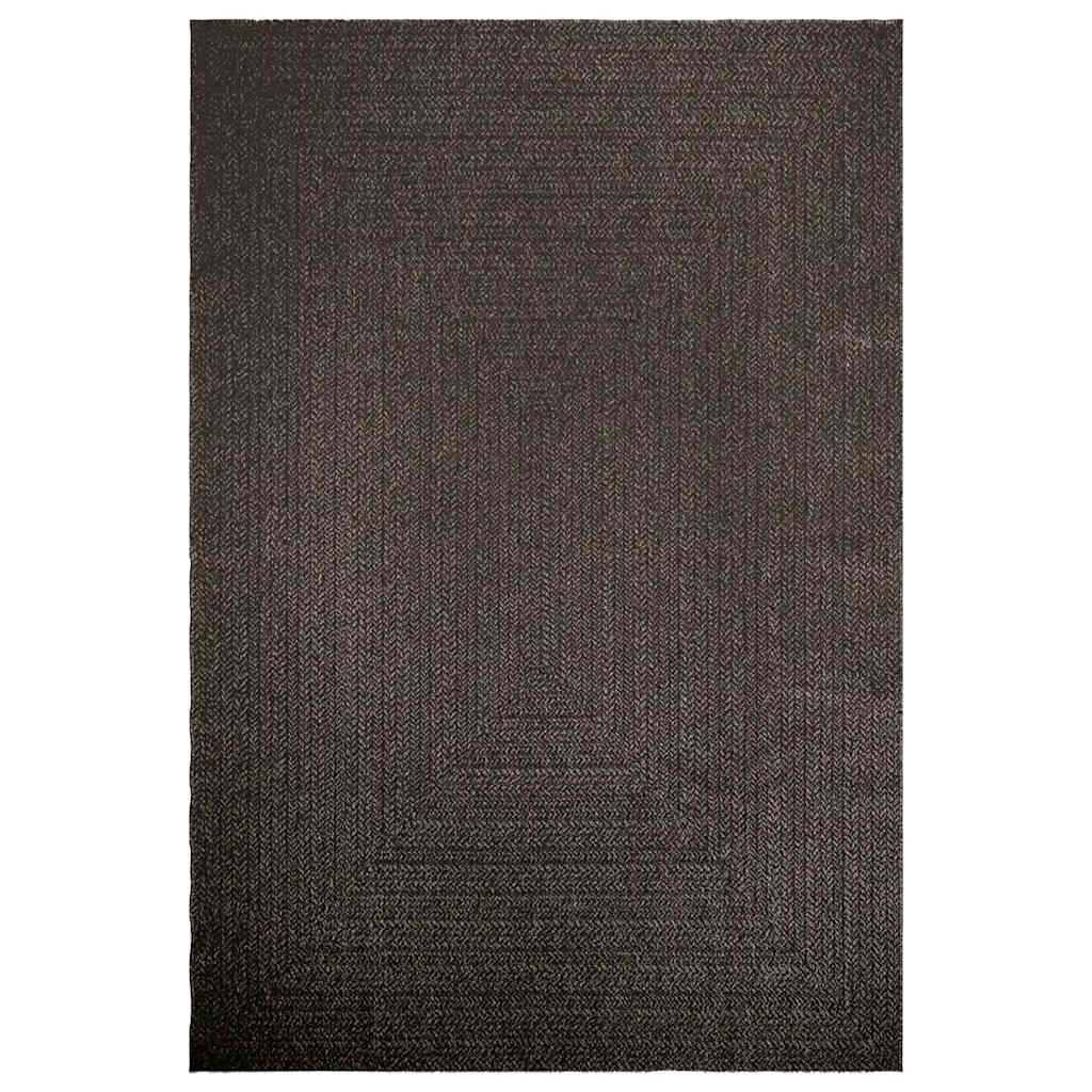 Rug ZIZUR Anthracite 200x290 cm Jute Look Indoor and Outdoor