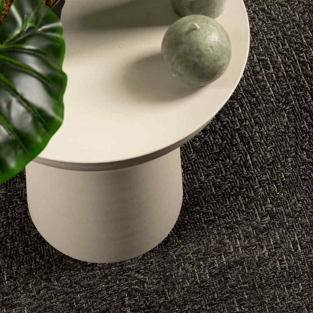 Rug ZIZUR Anthracite 160x230 cm Jute Look Indoor and Outdoor