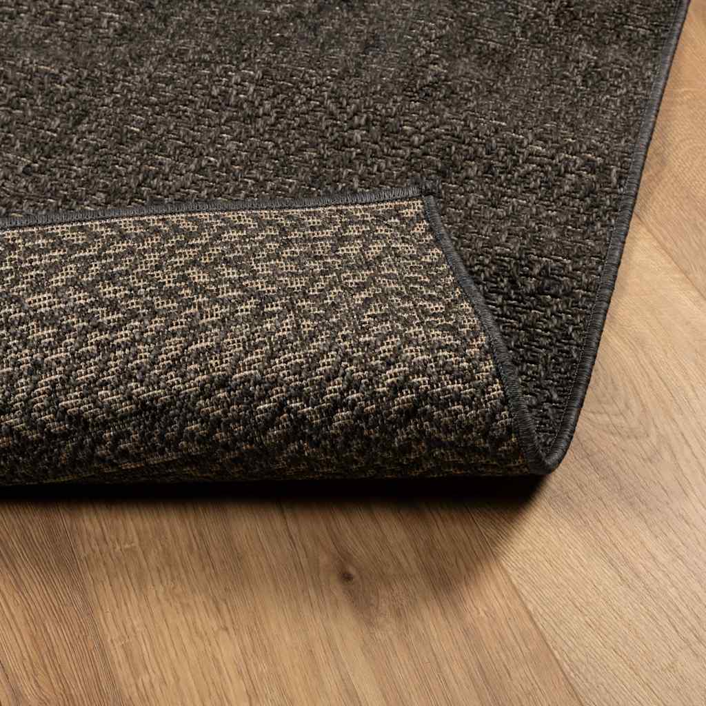 Rug ZIZUR Anthracite 160x230 cm Jute Look Indoor and Outdoor