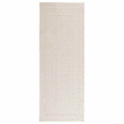 Rug ZIZUR Cream 80x200 cm Jute Look Indoor and Outdoor