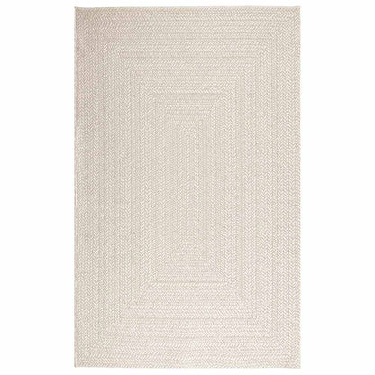 Rug ZIZUR Cream 160x230 cm Jute Look Indoor and Outdoor