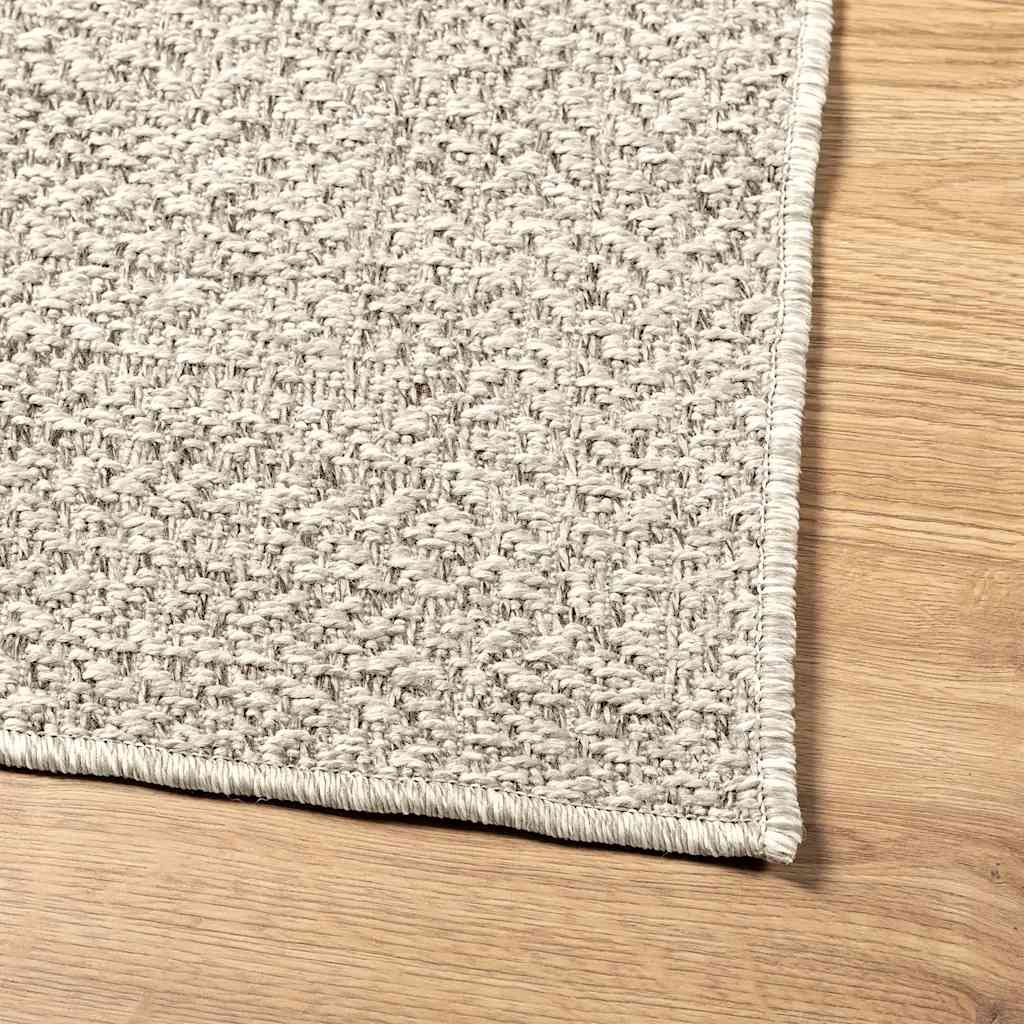 Rug ZIZUR Cream 160x230 cm Jute Look Indoor and Outdoor