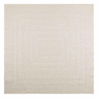 Rug ZIZUR Cream 200x200 cm Jute Look Indoor and Outdoor