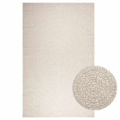 Rug ZIZUR Cream 200x290 cm Jute Look Indoor and Outdoor