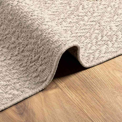 Rug ZIZUR Cream 200x290 cm Jute Look Indoor and Outdoor