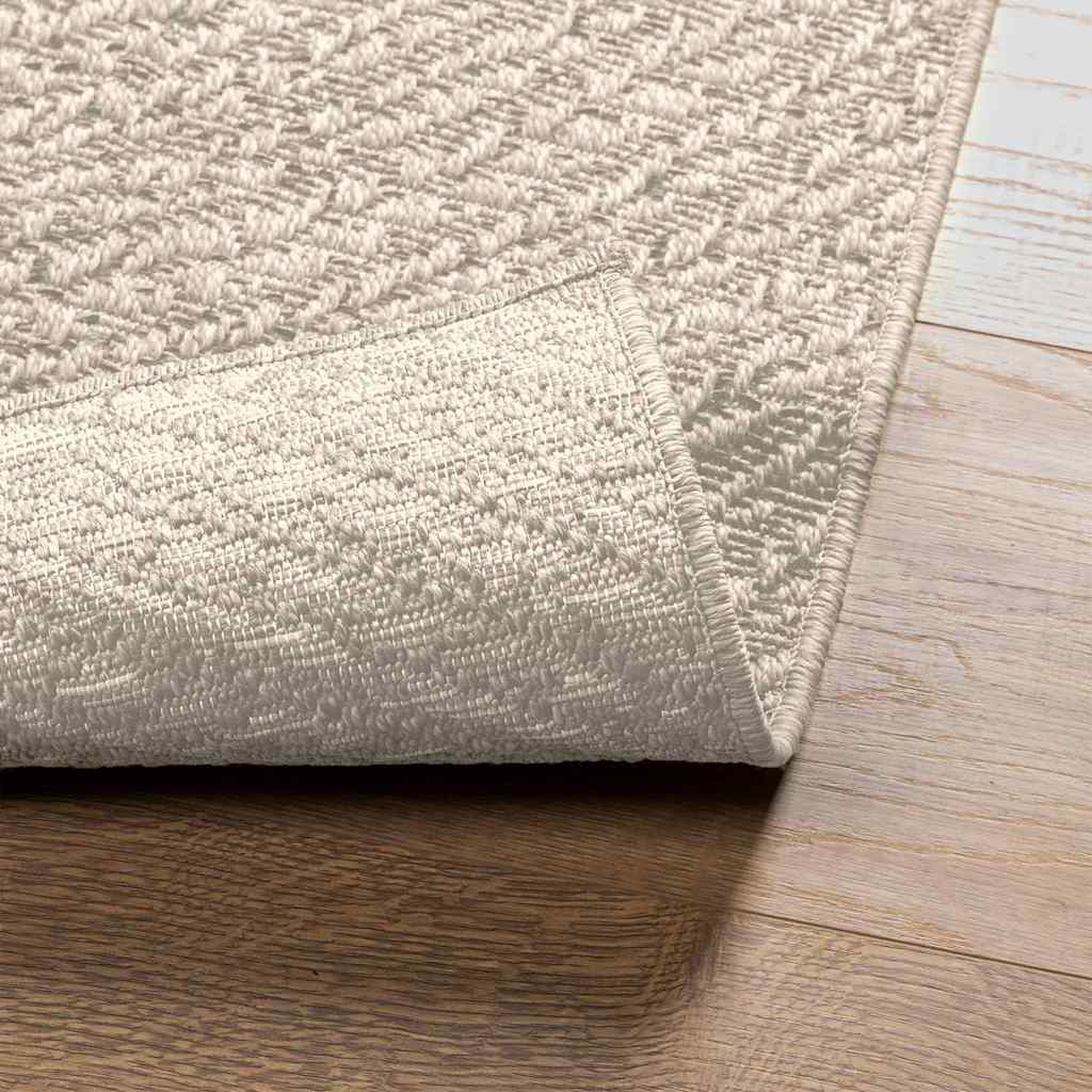 Rug ZIZUR Cream 200x290 cm Jute Look Indoor and Outdoor