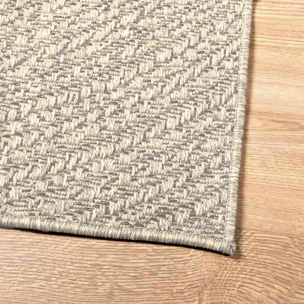 Rug ZIZUR Cream 200x290 cm Jute Look Indoor and Outdoor