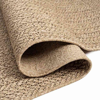 Rug ZIZUR Beige 80x250 cm Jute Look Indoor and Outdoor