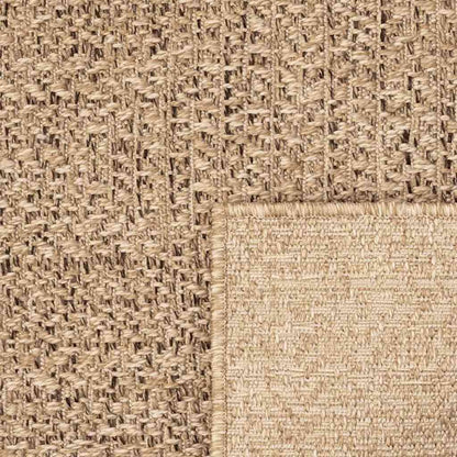 Rug ZIZUR Beige 80x250 cm Jute Look Indoor and Outdoor