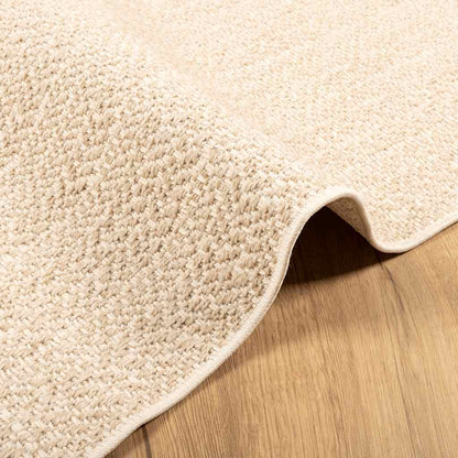 Rug ZIZUR Beige 120x120 cm Jute Look Indoor and Outdoor