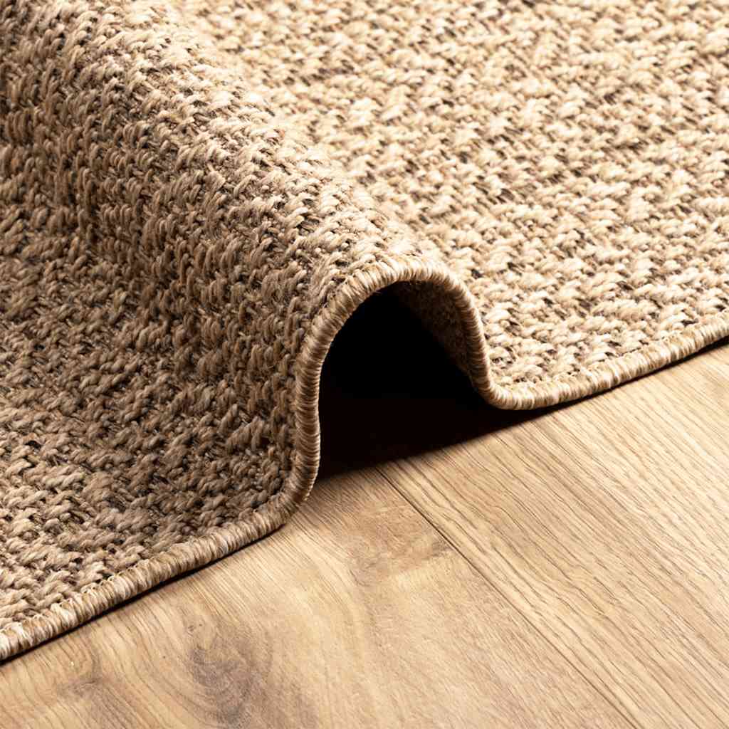 Rug ZIZUR Beige 140x200 cm Jute Look Indoor and Outdoor
