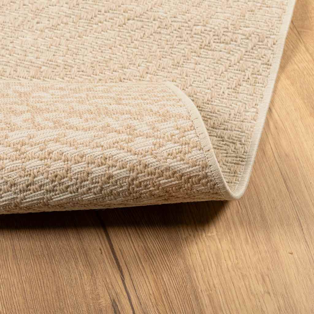 Rug ZIZUR Beige 60x110 cm Jute Look Indoor and Outdoor