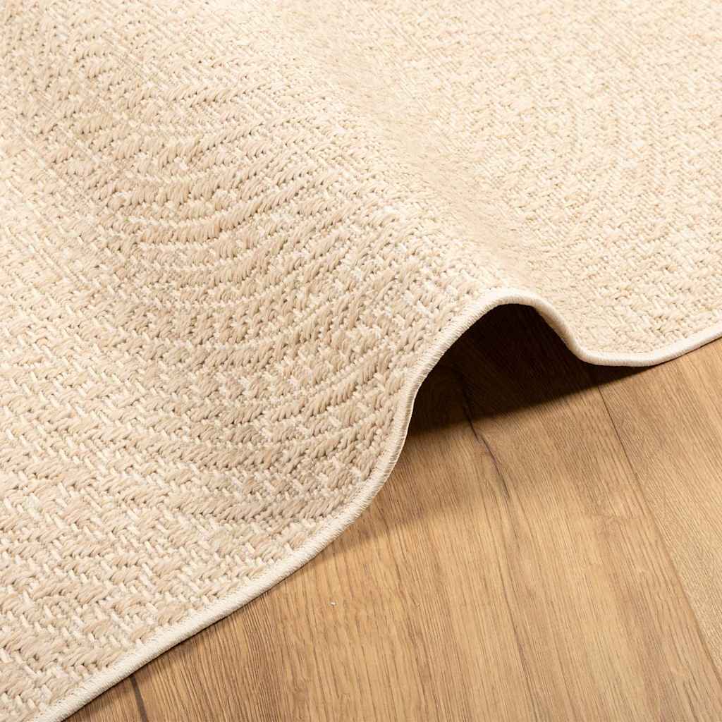 Rug ZIZUR Beige 60x110 cm Jute Look Indoor and Outdoor