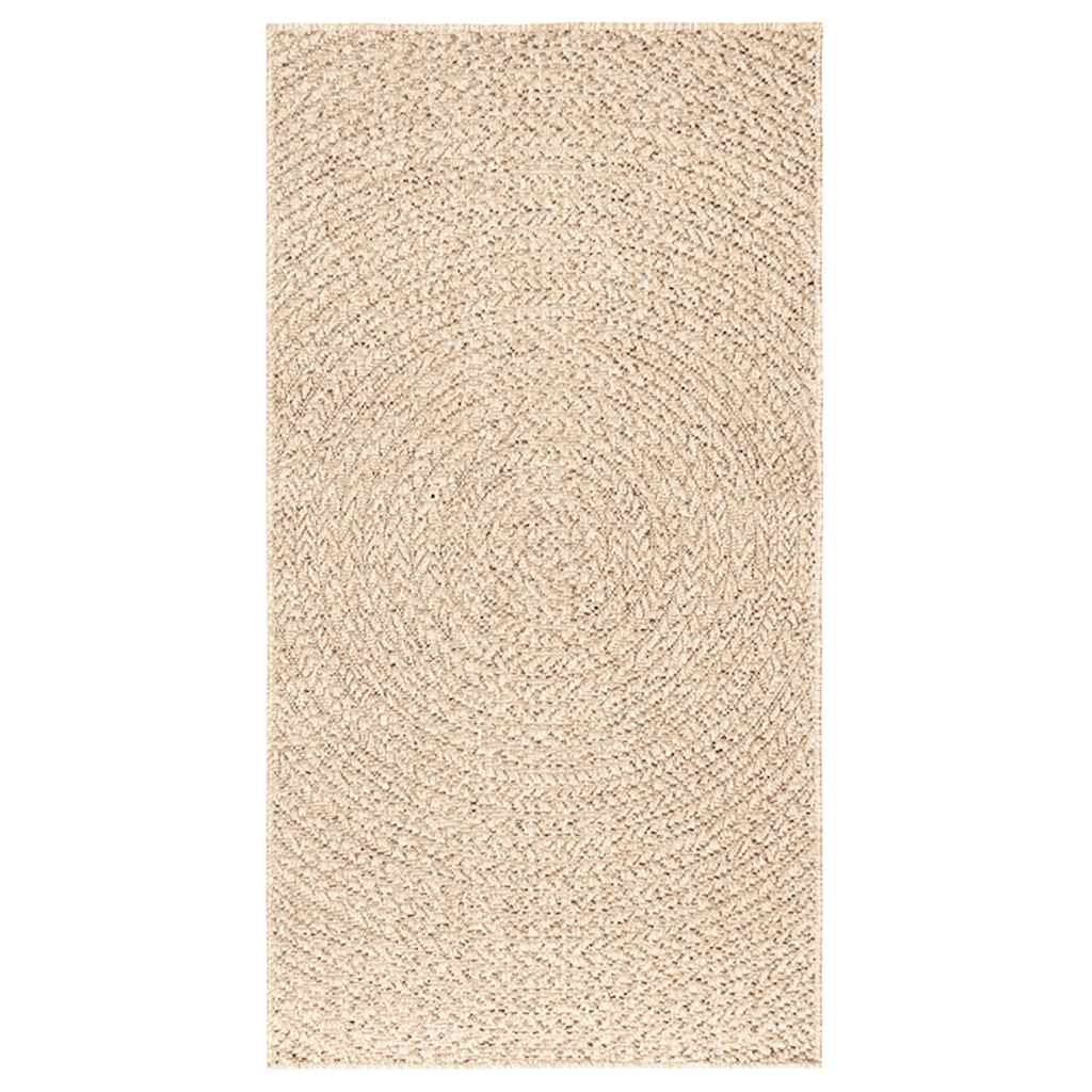 Rug ZIZUR Beige 80x150 cm Jute Look Indoor and Outdoor