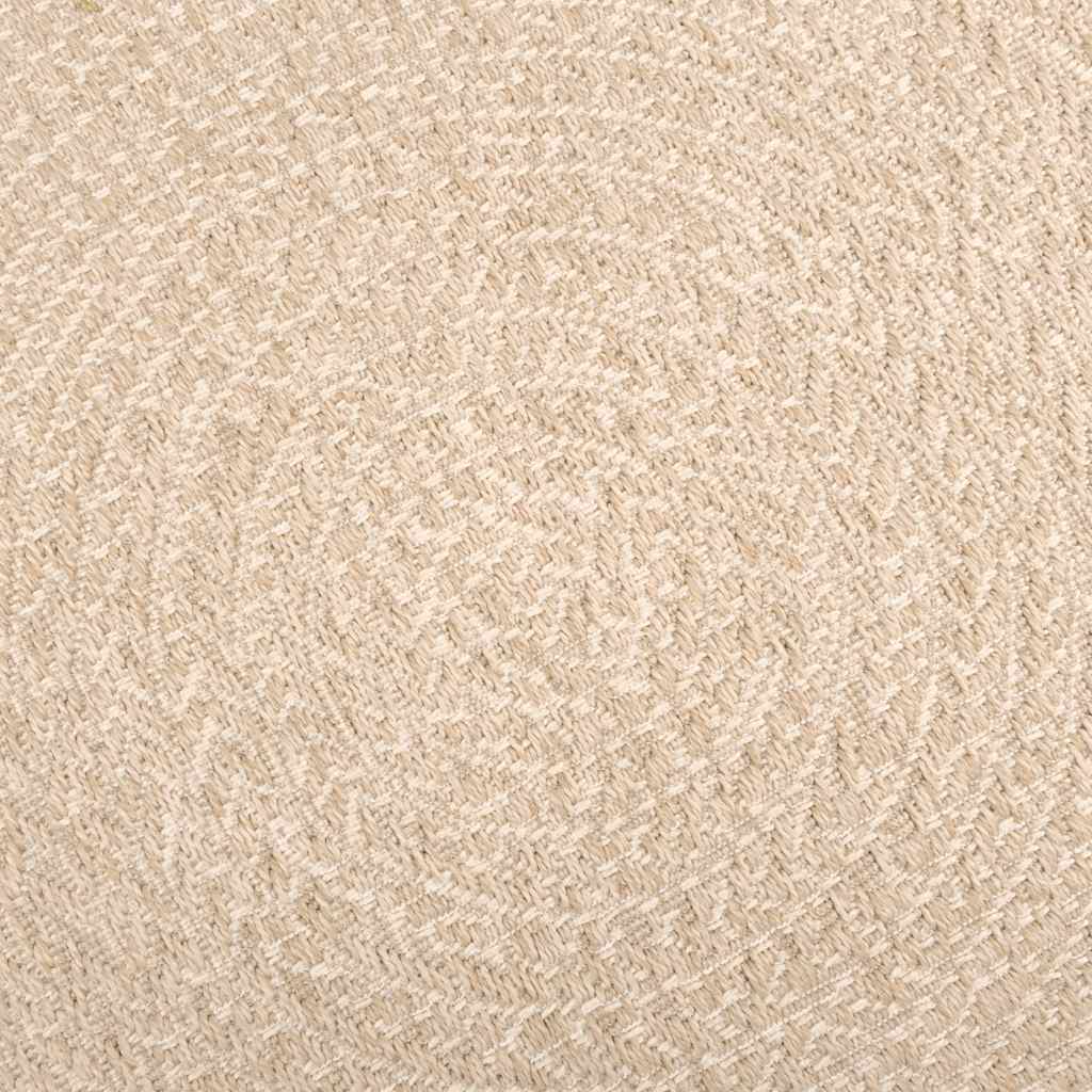 Rug ZIZUR Beige 120x120 cm Jute Look Indoor and Outdoor