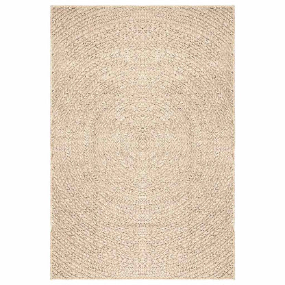 Rug ZIZUR Beige 140x200 cm Jute Look Indoor and Outdoor
