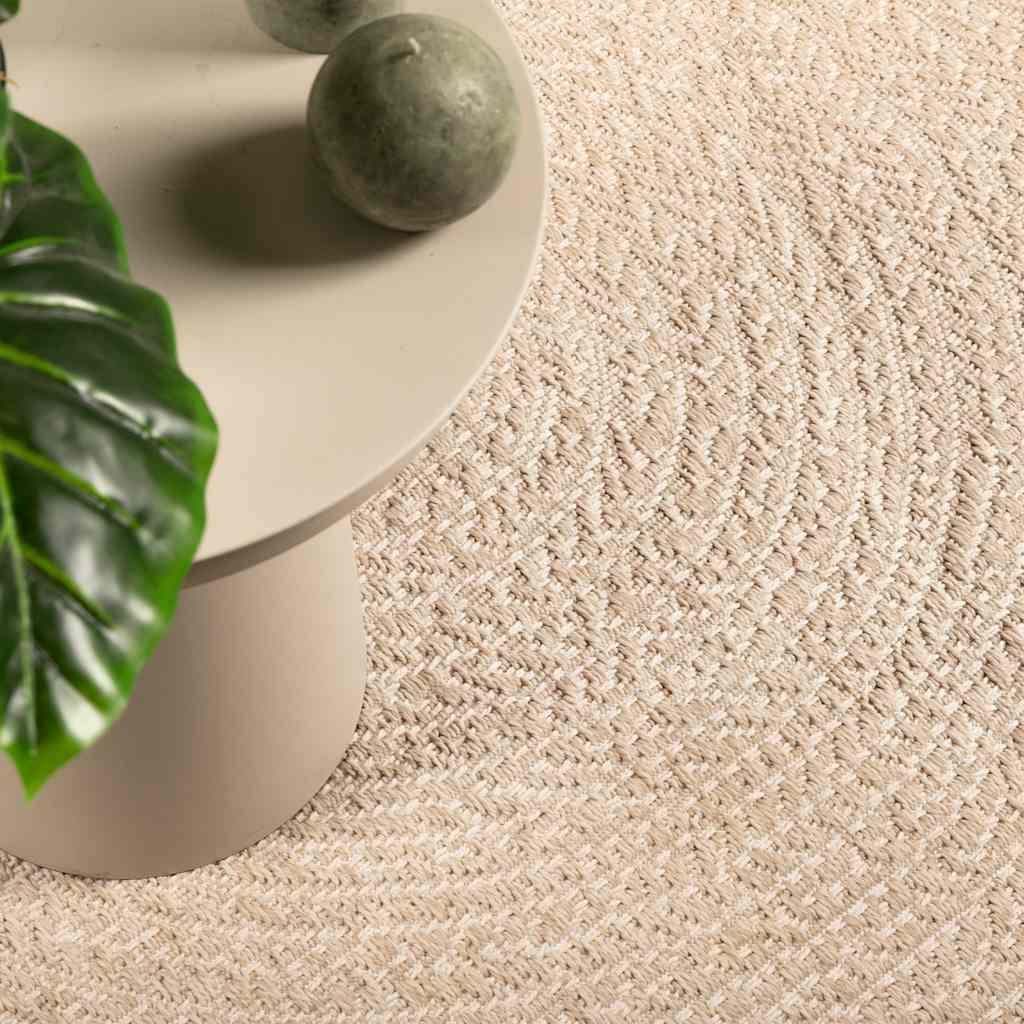 Rug ZIZUR Beige 200x290 cm Jute Look Indoor and Outdoor