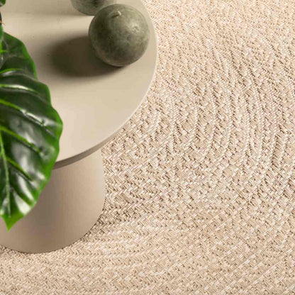 Rug ZIZUR Beige 200x290 cm Jute Look Indoor and Outdoor