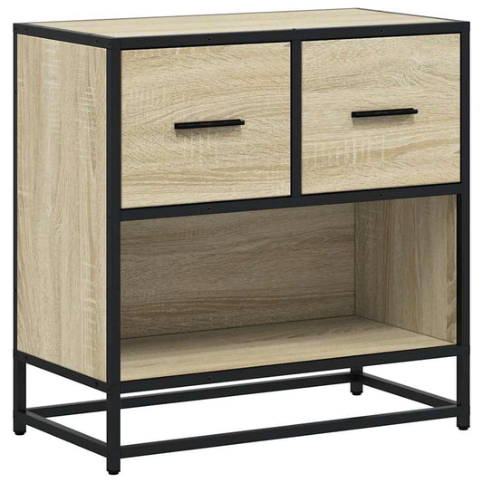 Bedside Cabinet Sonoma Oak 60x31x60cm Engineered Wood and Metal