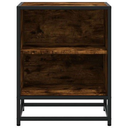 Bedside Cabinets 2 pcs Smoked Oak 40x31x50 cm Engineered Wood and Metal