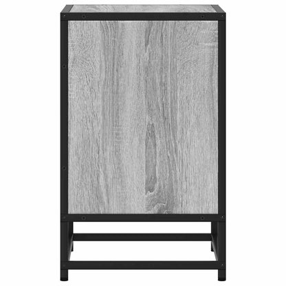 Bedside Cabinet Grey Sonoma 40x31x50 cm Engineered Wood and Metal