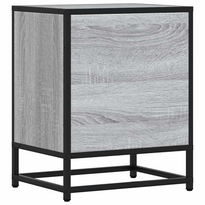 Bedside Cabinet Grey Sonoma 40x31x50 cm Engineered Wood and Metal