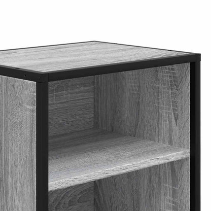 Bedside Cabinet Grey Sonoma 40x31x50 cm Engineered Wood and Metal