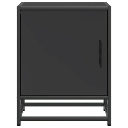 Bedside Cabinet Black 40x31x50 cm Engineered Wood and Metal