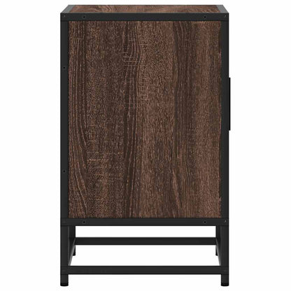 Bedside Cabinets 2 pcs Brown Oak 40x31x50 cm Engineered Wood and Metal