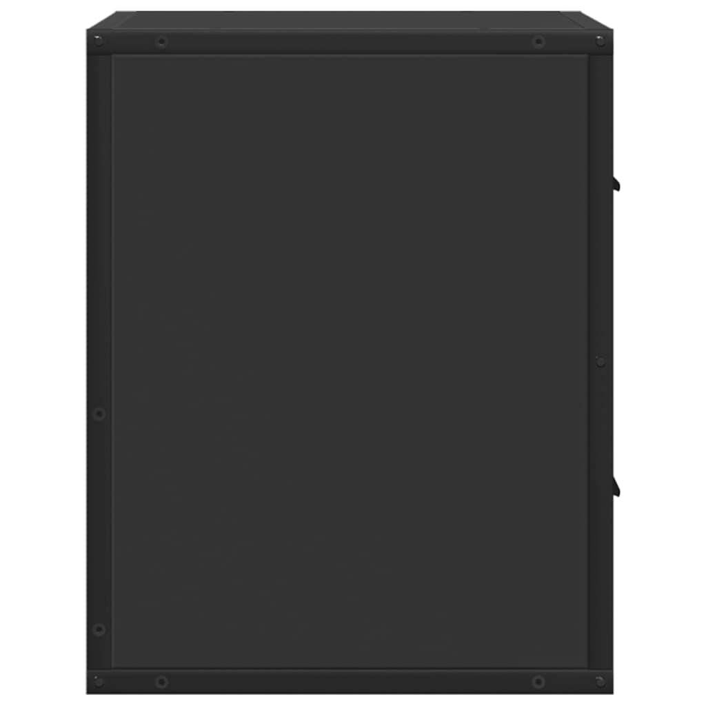 Wall-mounted Bedside Cabinets 2 pcs Black 40x31x39.5 cm