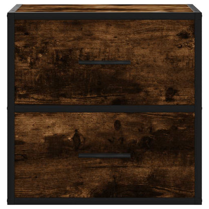 Wall-mounted Bedside Cabinets 2 pcs Smoked Oak 40x31x39.5 cm
