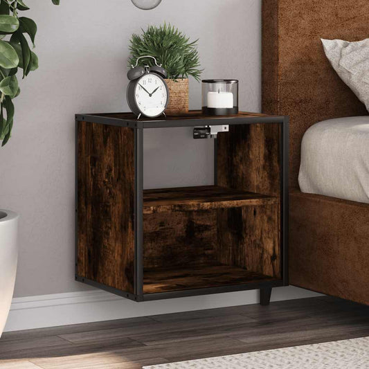 Wall-mounted Bedside Cabinets 2 pcs Smoked Oak 40x31x39.5 cm
