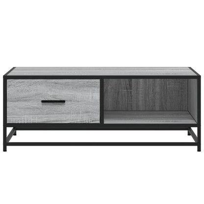 Coffee Table Grey Sonoma 90x57x35 cm Engineered Wood and Metal