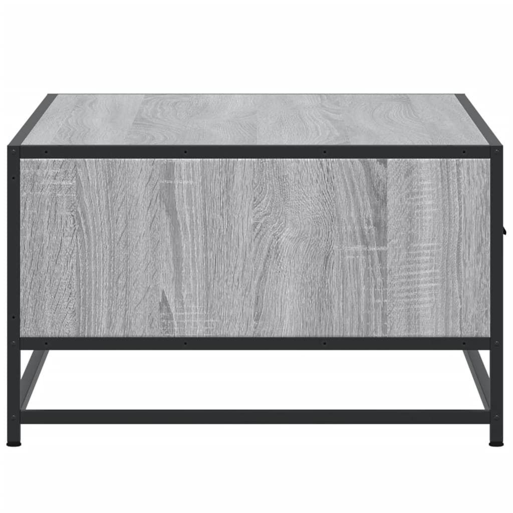Coffee Table Grey Sonoma 90x57x35 cm Engineered Wood and Metal
