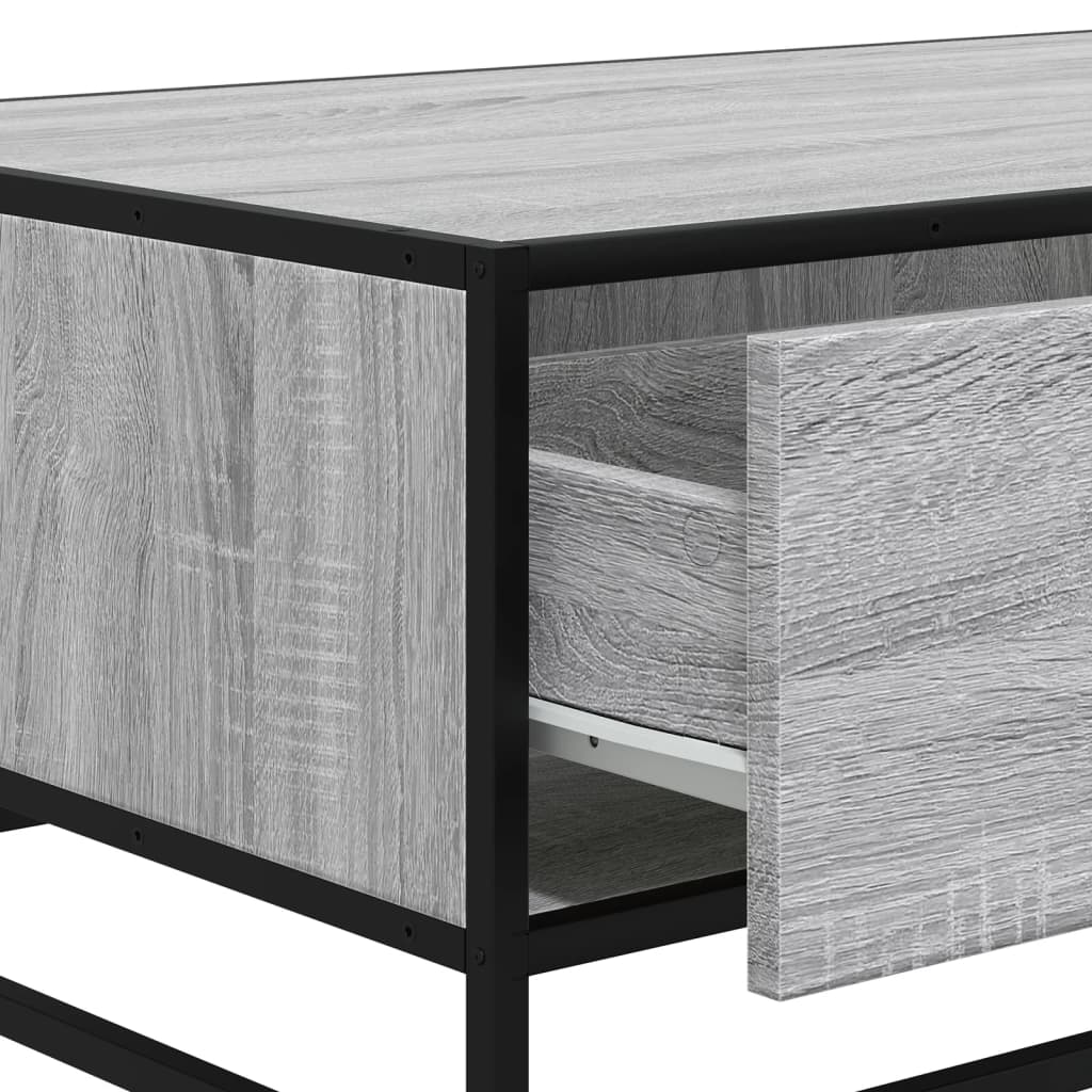 Coffee Table Grey Sonoma 90x57x35 cm Engineered Wood and Metal