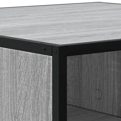 Coffee Table Grey Sonoma 80x80x30 cm Engineered Wood and Metal