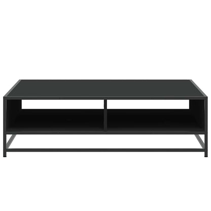 Coffee Table Black 100x100x30 cm Engineered Wood and Metal