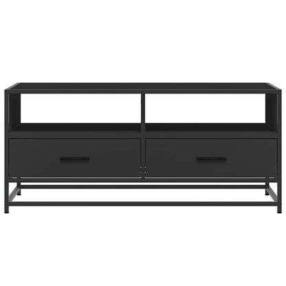 Coffee Table Black 100x50x45 cm Engineered Wood and Metal