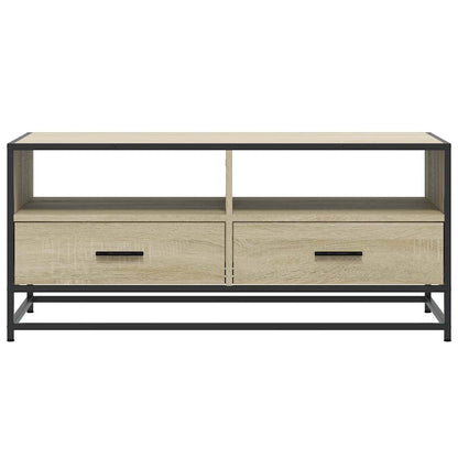 Coffee Table Sonoma Oak 100x50x45 cm Engineered Wood and Metal