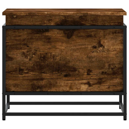 Storage Box with Lid Smoked Oak 60x40x51.5 cm Engineered Wood