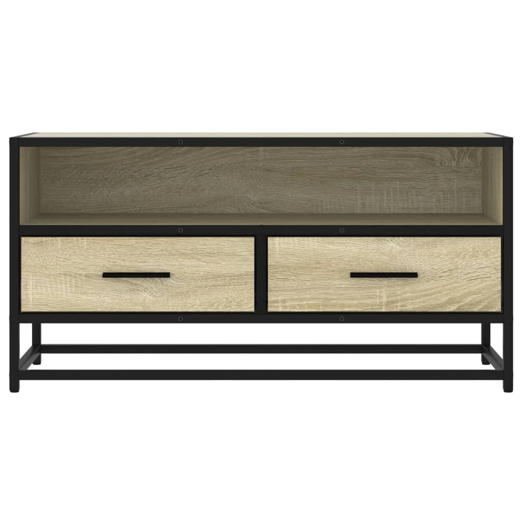 TV Cabinet Sonoma Oak 80x34,5x40 cm Engineered Wood and Metal