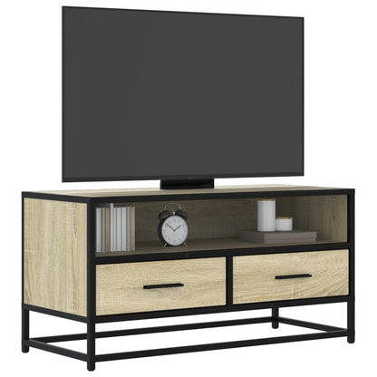TV Cabinet Sonoma Oak 80x34,5x40 cm Engineered Wood and Metal