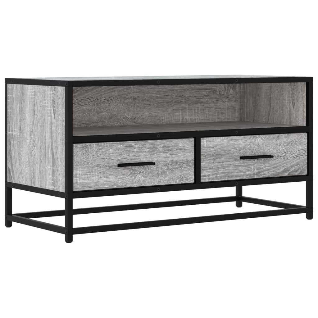 TV Cabinet Grey Sonoma 80x34,5x40 cm Engineered Wood and Metal