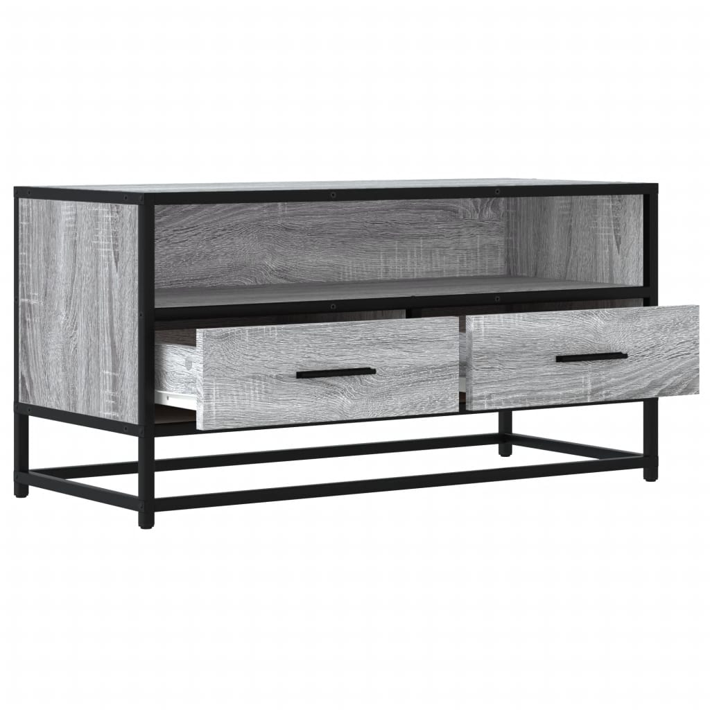 TV Cabinet Grey Sonoma 80x34,5x40 cm Engineered Wood and Metal