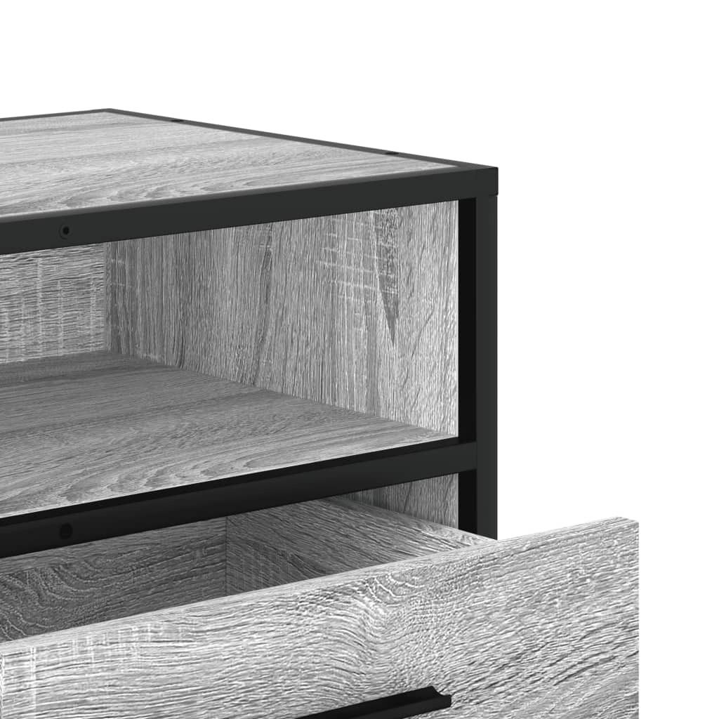 TV Cabinet Grey Sonoma 80x34,5x40 cm Engineered Wood and Metal