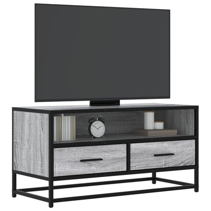 TV Cabinet Grey Sonoma 80x34,5x40 cm Engineered Wood and Metal